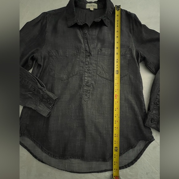 Cloth & Stone Charcoal Black Pull Over Shirt, Size M - Picture 12 of 15